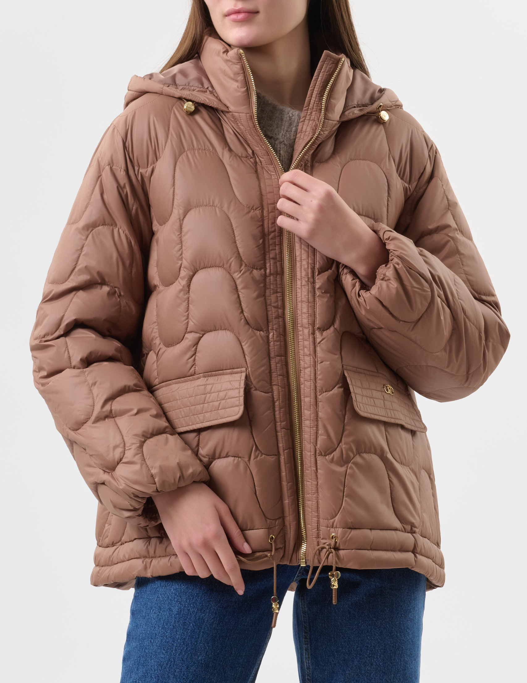 

Пуховик, Бежевый;коричневый