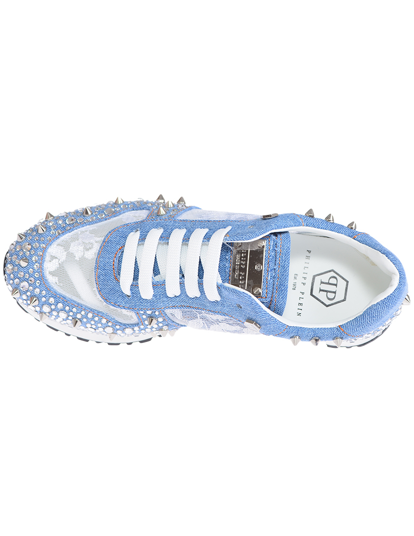 голубые Кроссовки Philipp Plein 0179_blue размер - 38