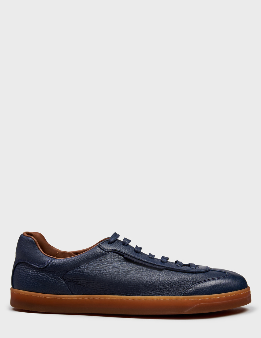 мужские синие кожаные Кеды Fratelli Rossetti 47126_blue - фото-5