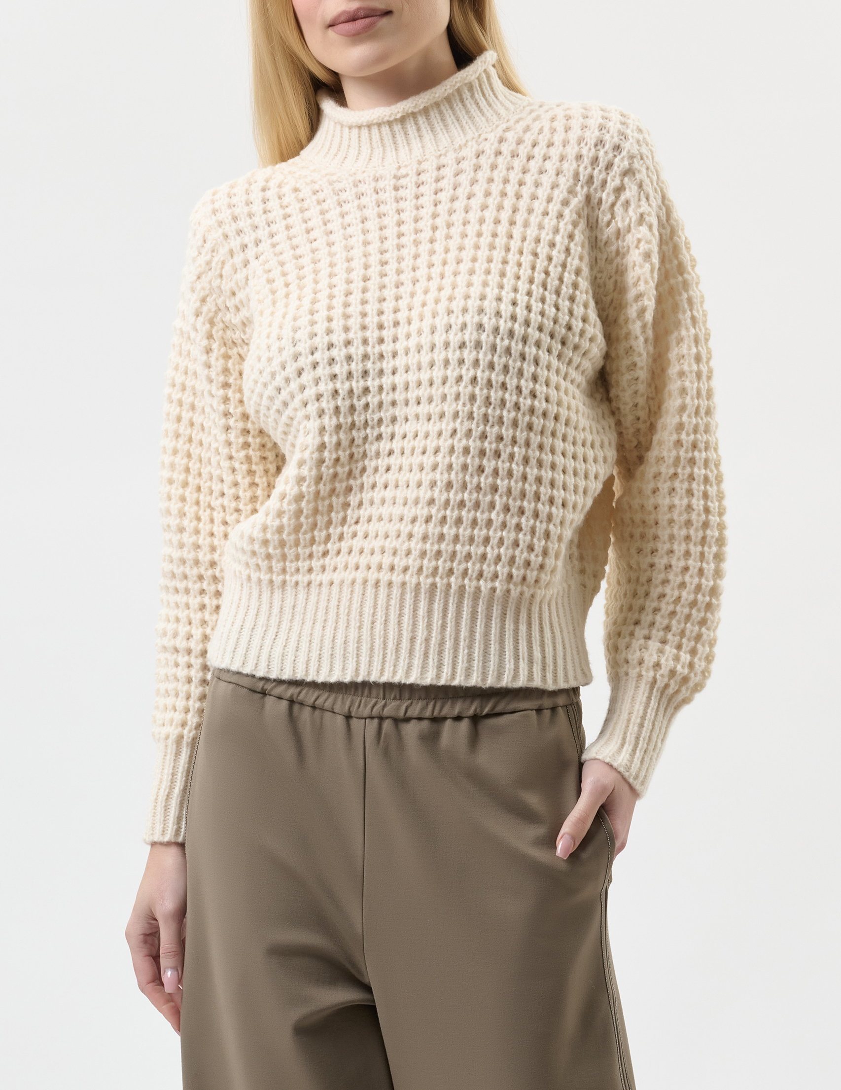 

Свитер, Бежевый;молочный