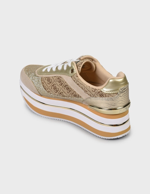 женские золотые Кроссовки Guess FL5HNSFAL12-gold - фото-2