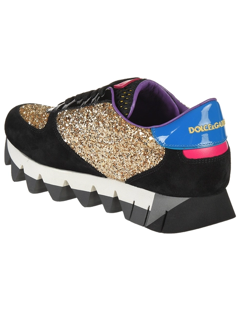женские золотые Кроссовки Dolce & Gabbana СК0079_gold - фото-2