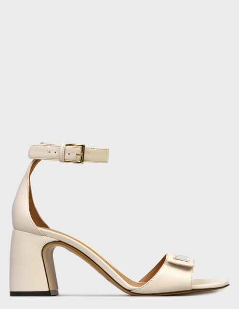 женские бежевые кожаные Босоножки Emporio Armani 817-395_beige - фото-5