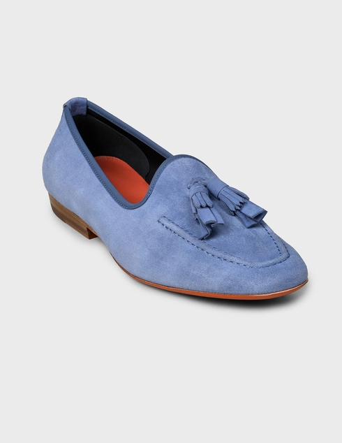 голубые Лоферы Santoni WUJL58727HI1TMSHU30-blue