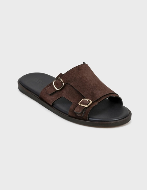 коричневые Шлепанцы Santoni AGR-SMCEG16723HC6MSYWT50-brown