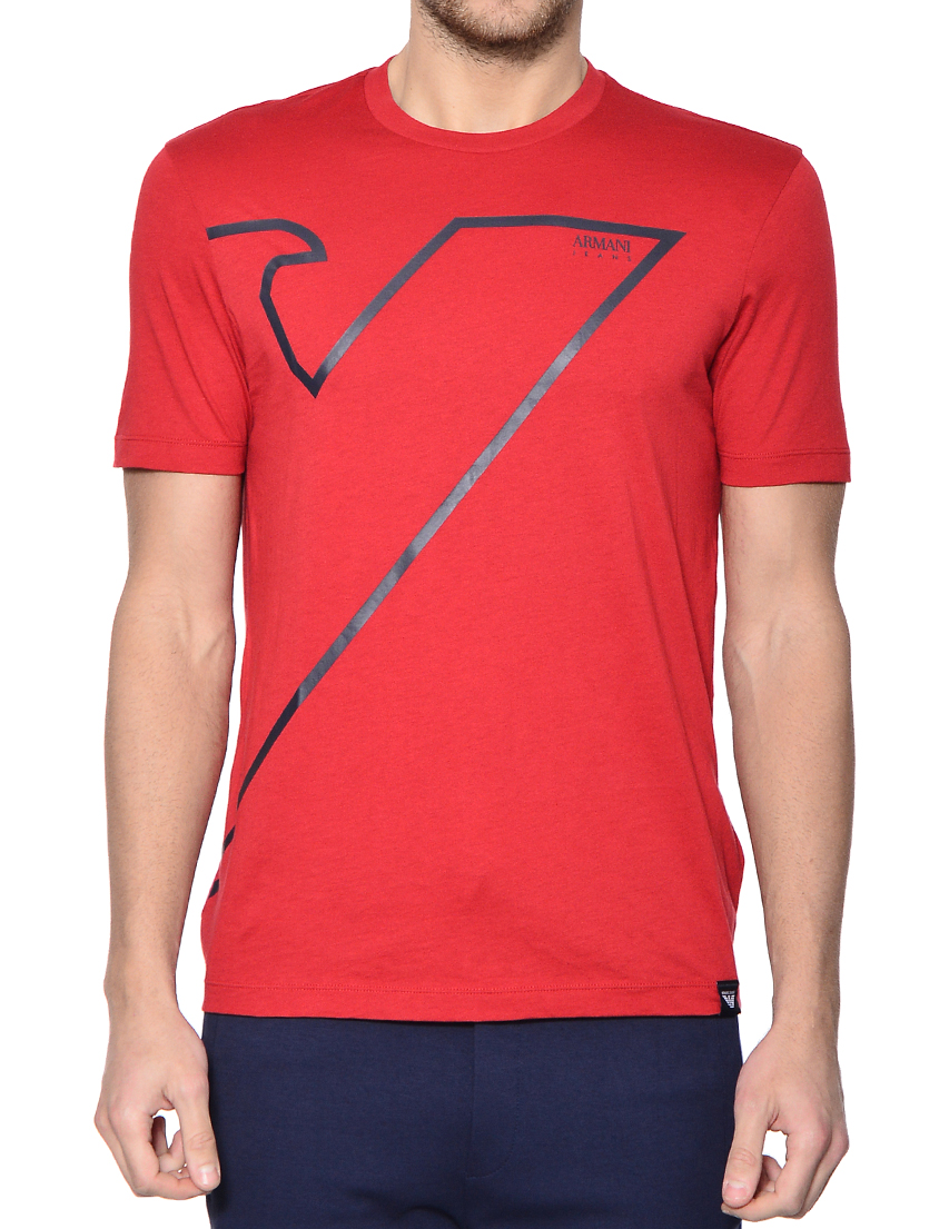 Мужская футболка ARMANI JEANS 6Y6T57-6JPFZ-1456-red