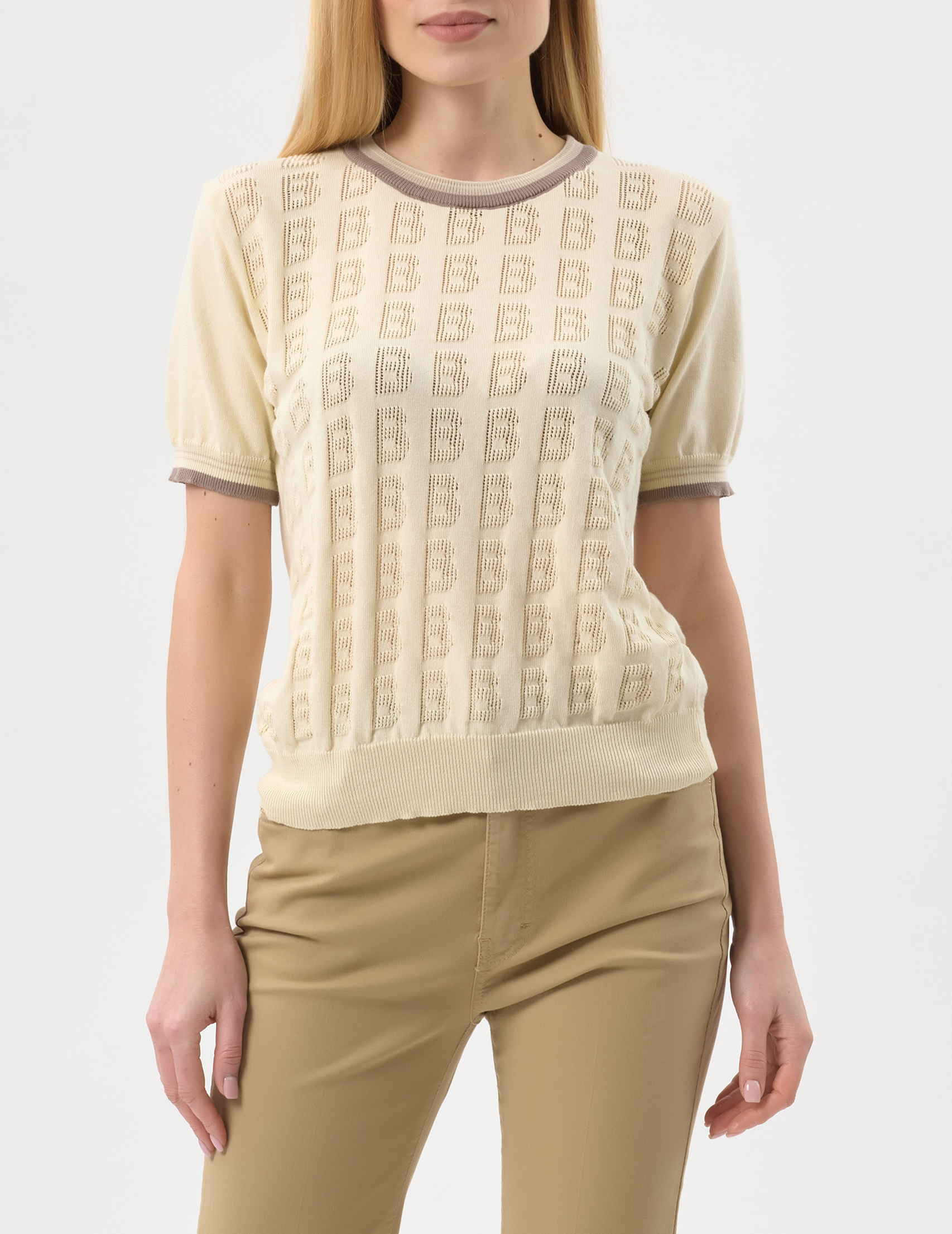 

Футболка, Бежевый;молочный