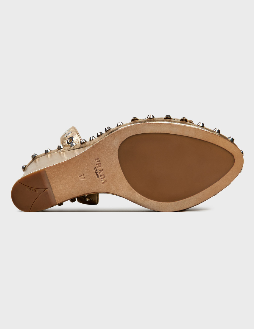 золотые Босоножки Prada 1XZ485PLATINO-Golden размер - 37