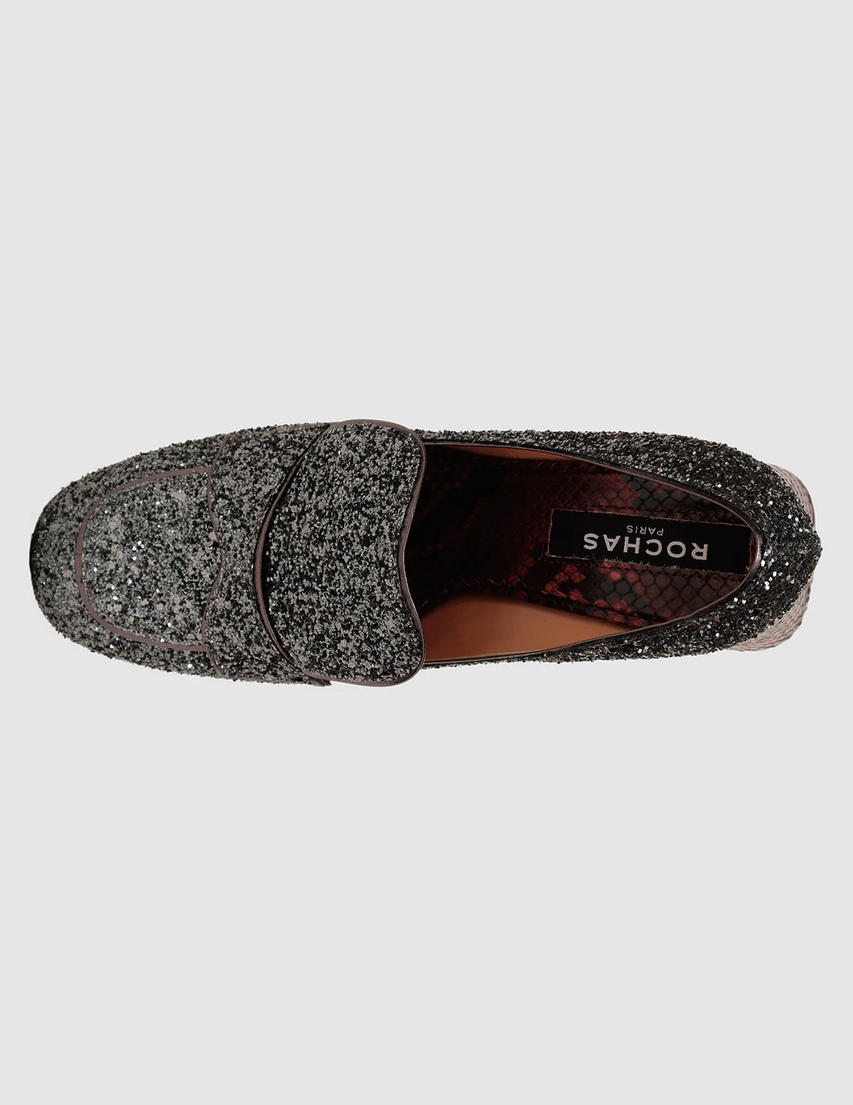 серебряные женские Туфли Rochas RO31201A-8172-silver 15718 грн