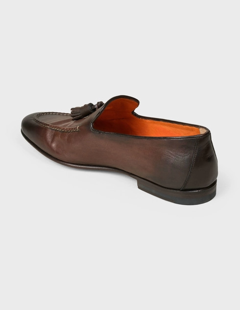 мужские коричневые Лоферы Santoni MCNC15608SA2EGLVT50-brown - фото-2