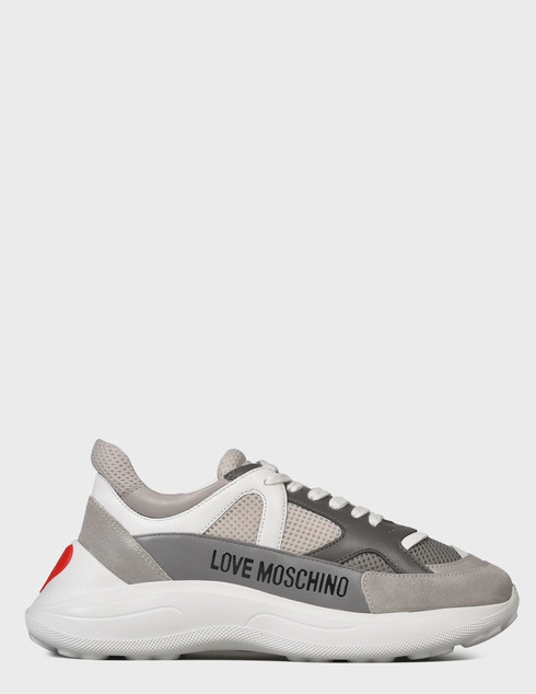 женские серые Кроссовки Love Moschino 15306_gray - фото-2