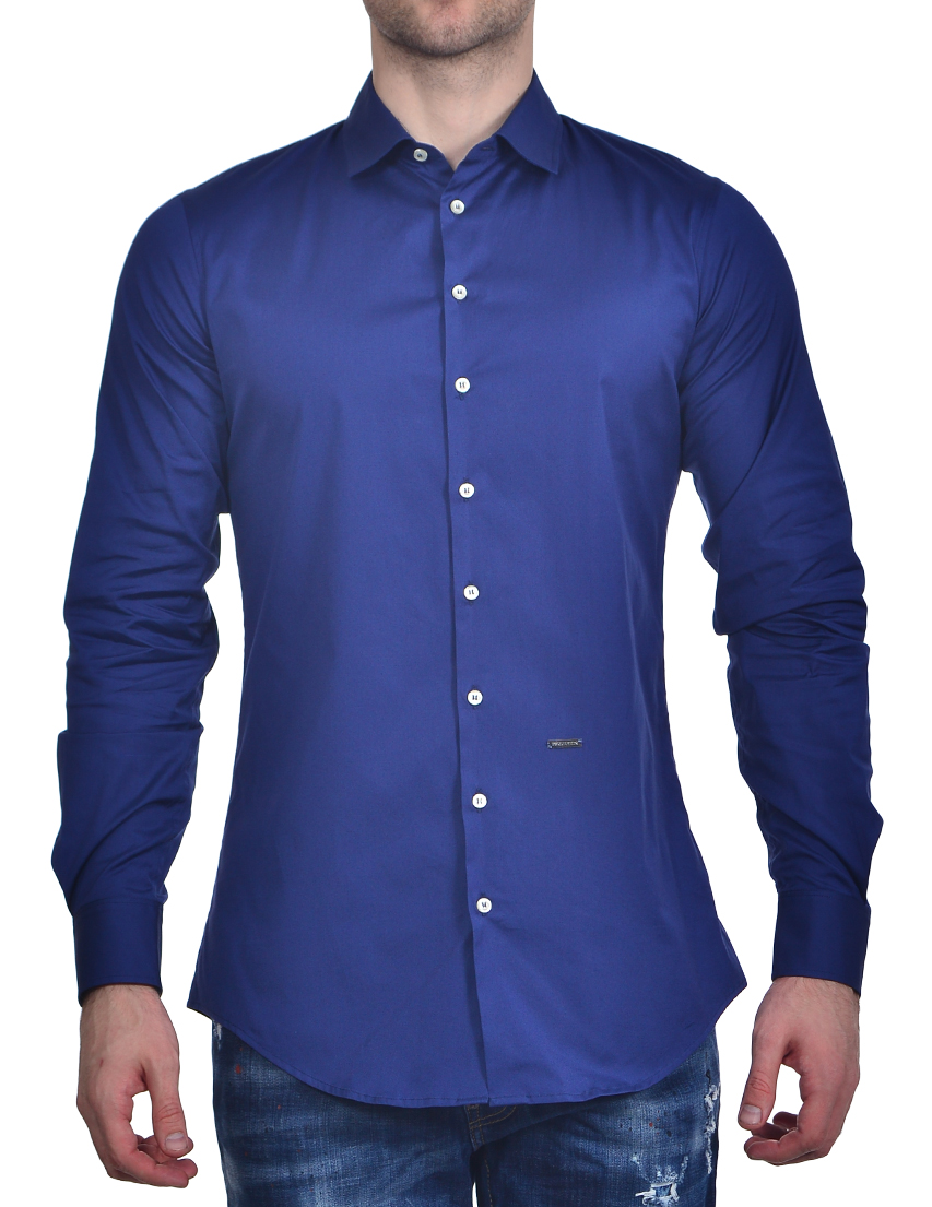 Мужская рубашка DSQUARED2 0716_blue
