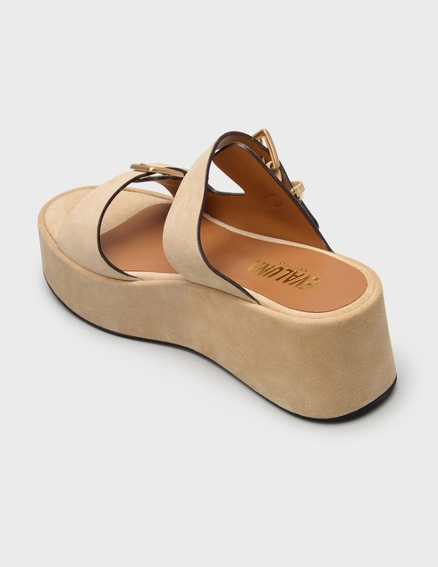 женские бежевые Шлепанцы Evaluna R102_beige - фото-2