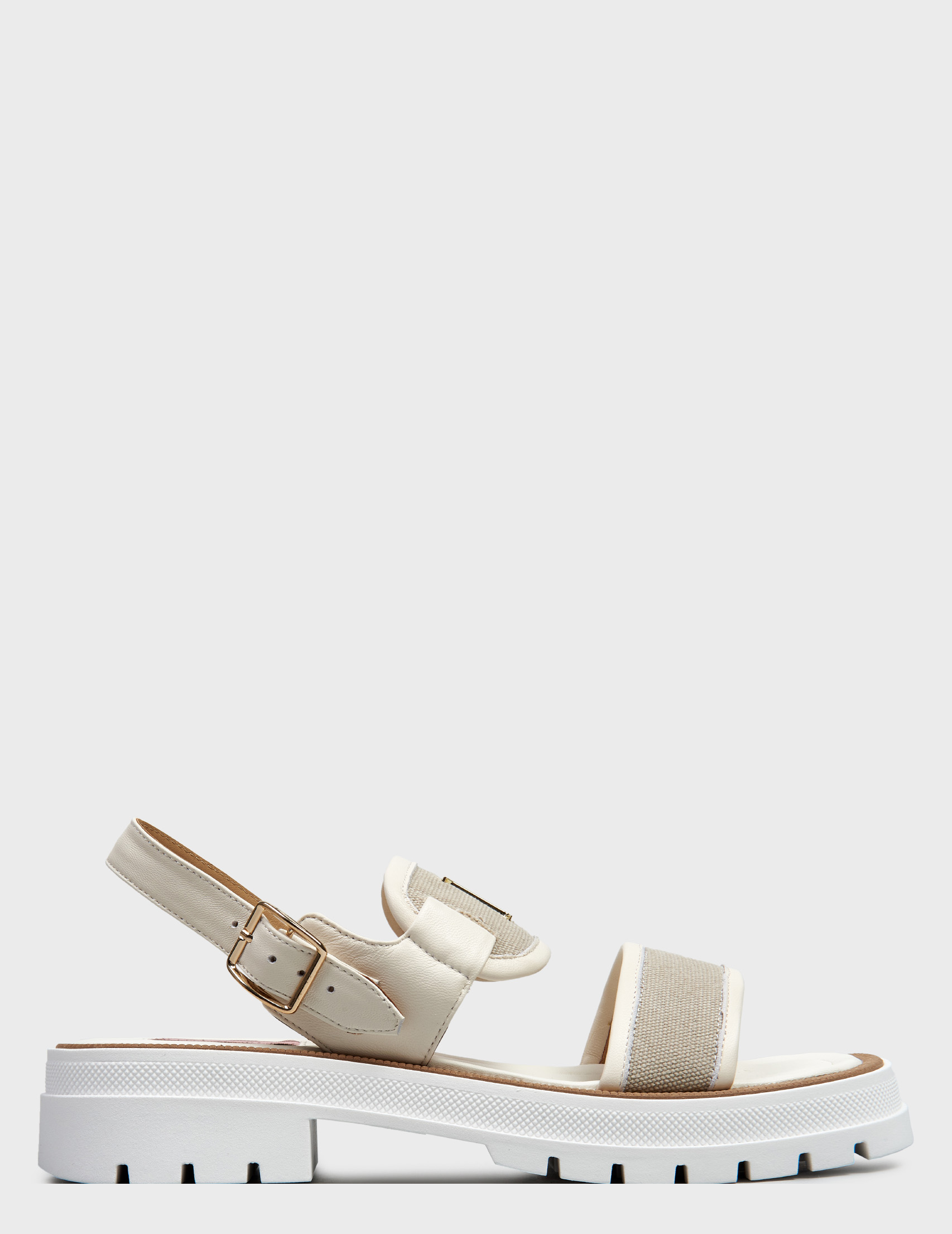 

Сандалии, Бежевый;молочный