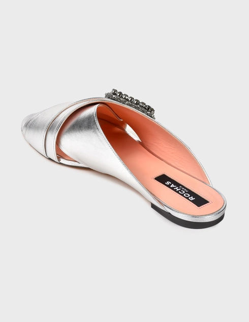 женские серебряные Шлепанцы Rochas AGR-RO30060-07051-052-ARGENTO-silver - фото-2