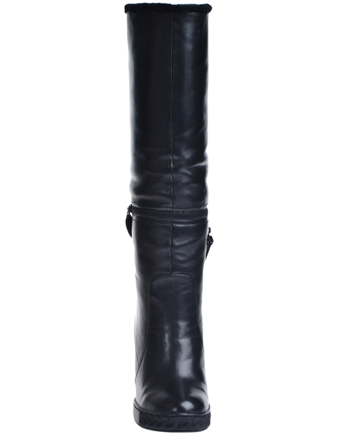женские черные кожаные Сапоги Rejois By Gianni Renzi 0517 - фото-5