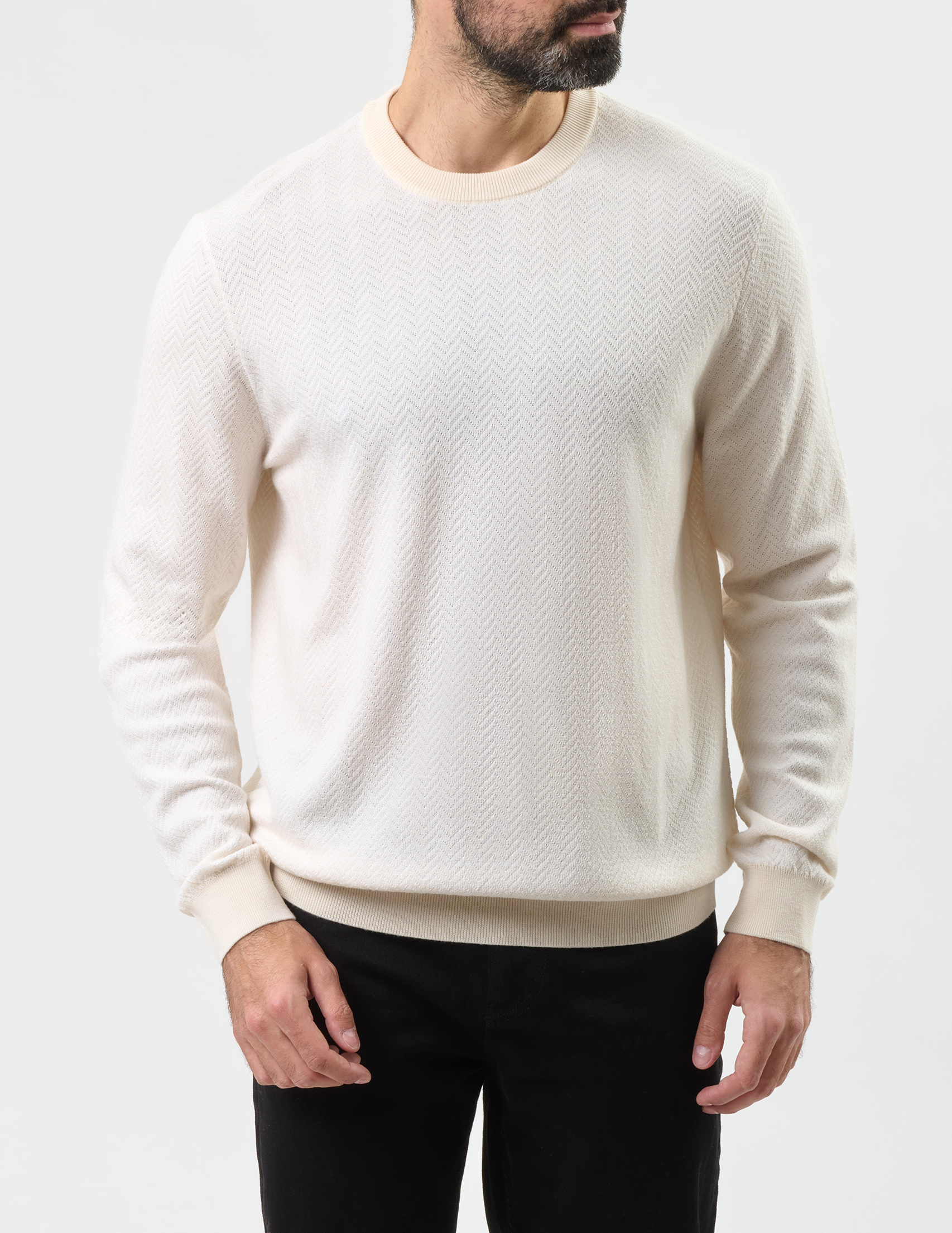 

Свитер, Бежевый;молочный