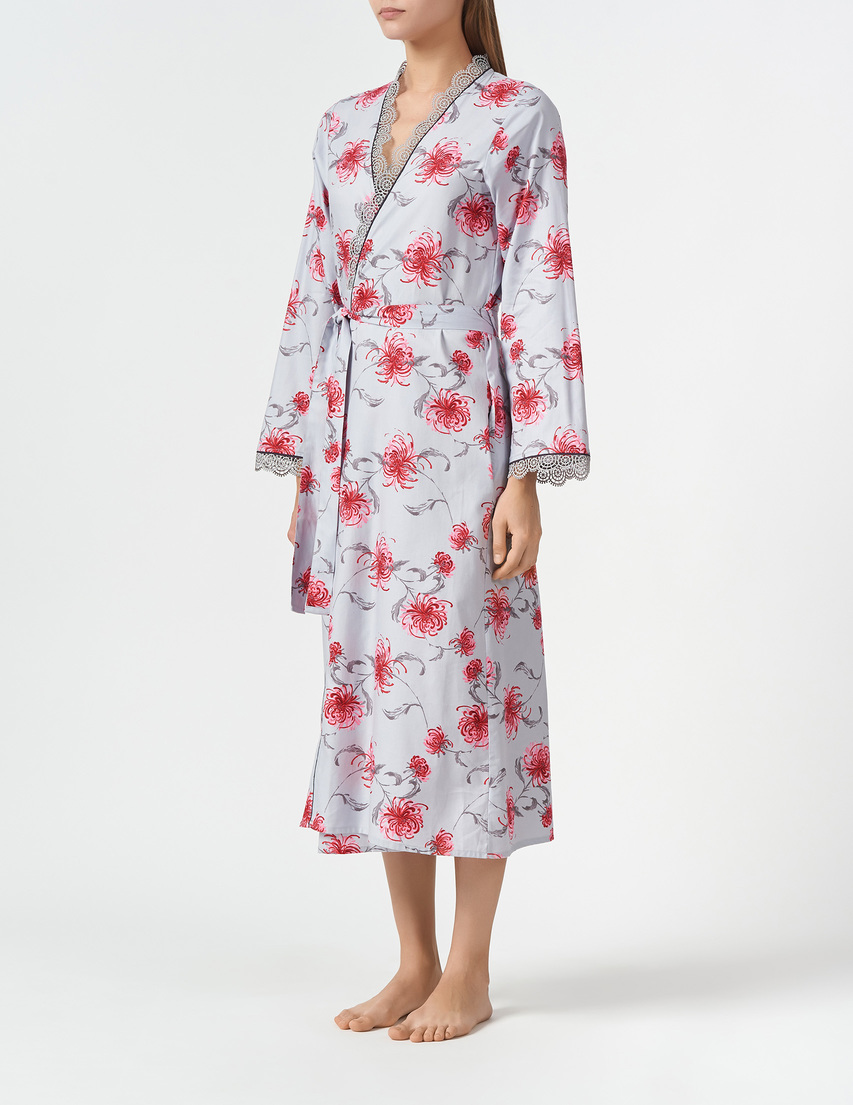 Nora Rose 1327-Floral-Print-gray фото-2