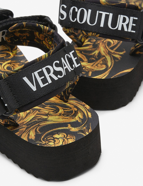 женские черные Сандалии Versace Jeans Couture ws152_black - фото-2
