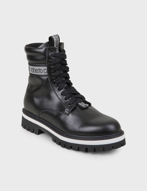 черные Ботинки Roberto Cavalli 65998-L-logo-black