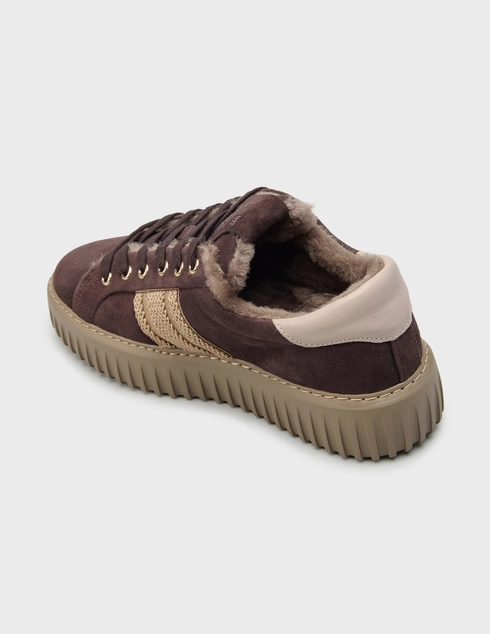 женские коричневые Кеды Stokton 245-brown - фото-2