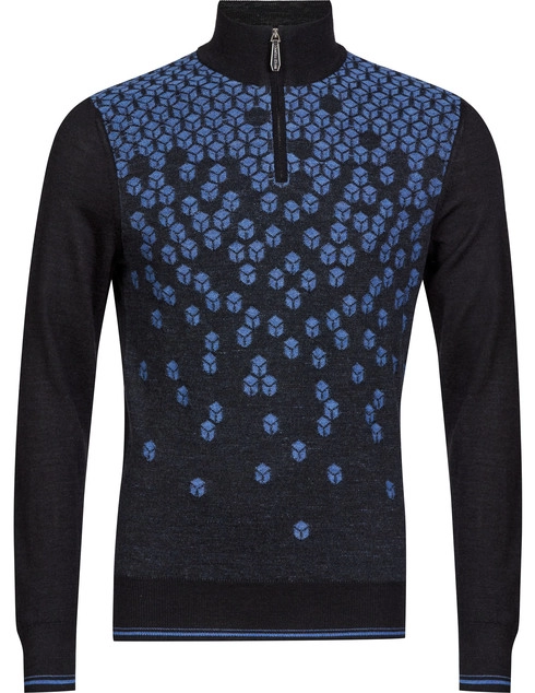 Massimo Sforza  ZIP-MOCKNECK-CUBE-gray фото-1