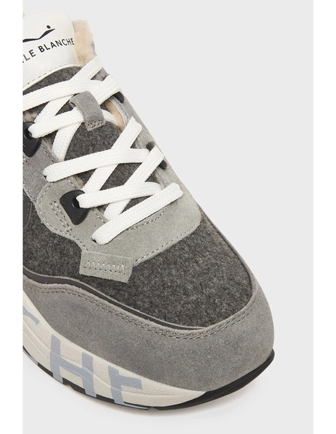 женские серые текстильные Кроссовки Voile Blanche AGR-VOILE_BLANCHE_126 - фото-5