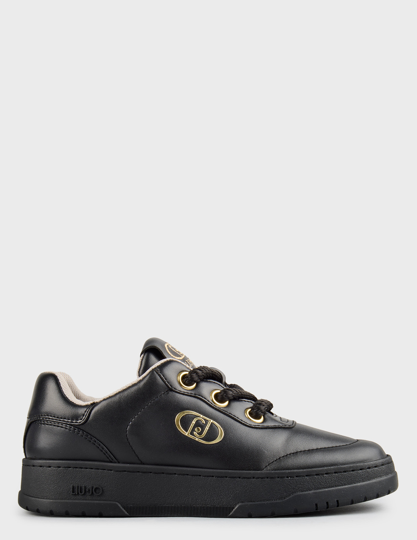 женские черные кожаные Кеды Liu Jo 5039_black - фото-5