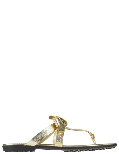 женские золотые кожаные Пантолеты Tod'S SXXW0OV0AT30SV0G017_gold - фото-5