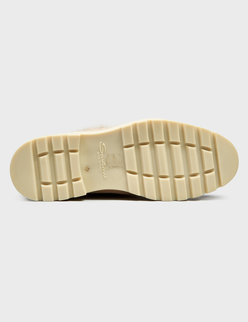бежевые Полуботинки Santoni 58457_beige размер - 37; 37.5; 38; 40; 38.5