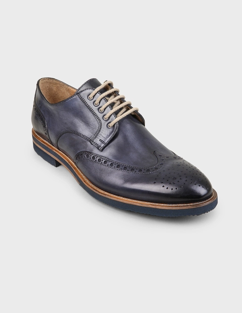 синие Броги Brecos 9455
