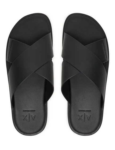 черные мужские Шлепанцы Armani Exchange XM002619AF10848-UC001 7585 грн