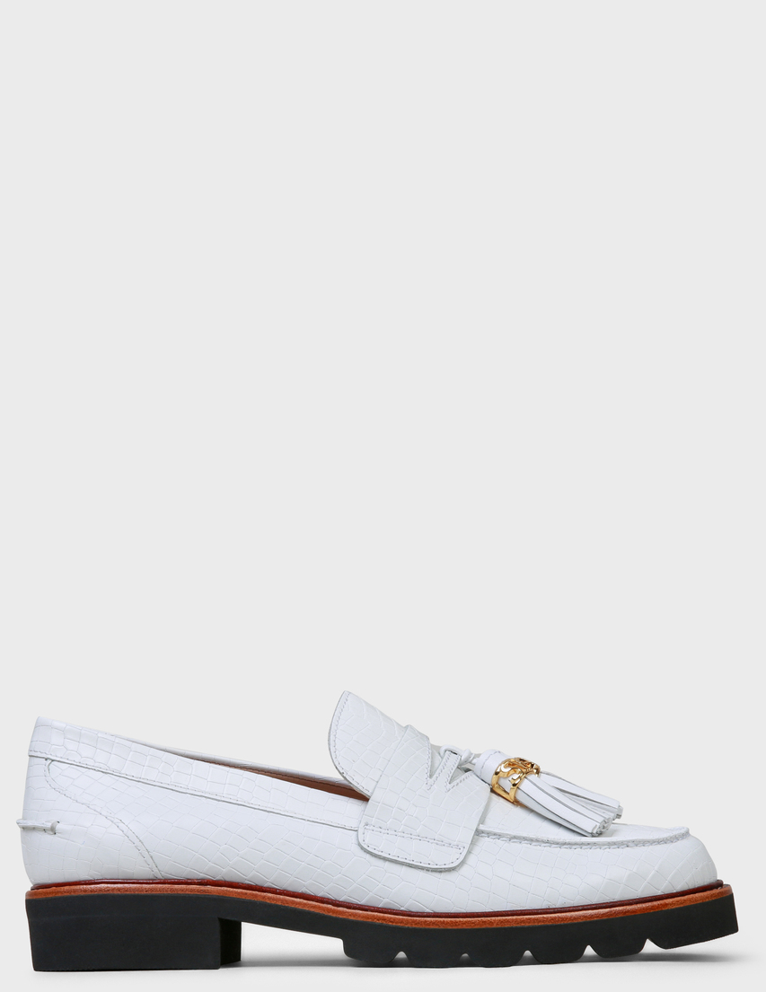 женские белые Лоферы Stuart Weitzman SW-AW20-S3192-MANILA-SIGNATURE-white - фото-2