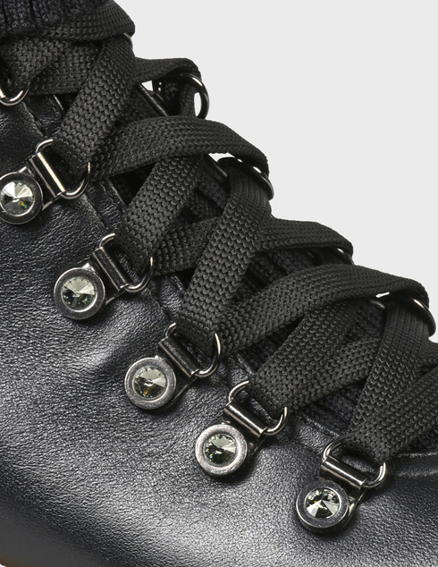 женские черные кожаные Ботинки Le Silla 7506-black - фото-5