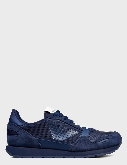 мужские синие текстильные Кроссовки Emporio Armani 537-788_blue - фото-5