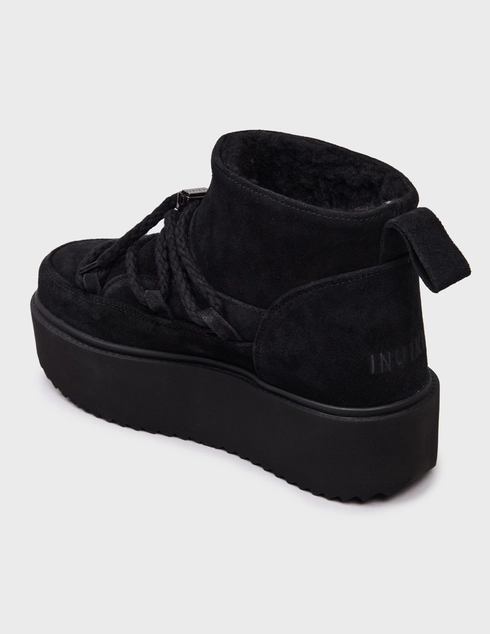 женские черные Угги Inuikii CLASSIC-LOW-PLATFORM-Black - фото-2