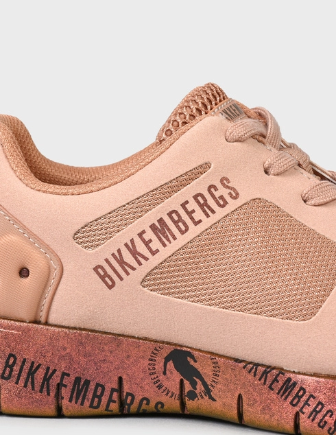 женские розовые текстильные Кроссовки Bikkembergs 0166-pink - фото-5