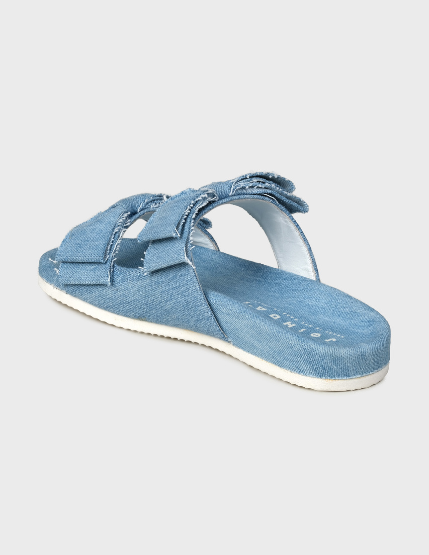 женские голубые Шлепанцы Joshua Sanders 10477-Light-denim-blue - фото-2