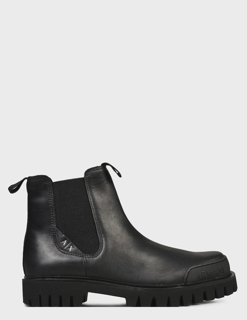 мужские черные кожаные Ботинки Armani Exchange XUM009XV617-00002_black - фото-5