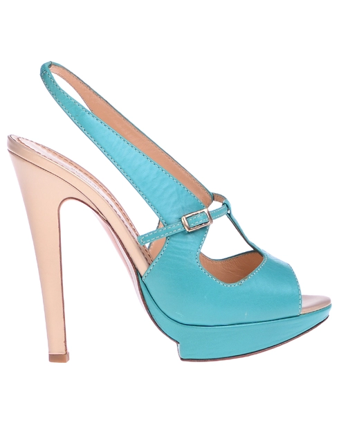 женские бирюзовые Босоножки Pollini 1606_turq - фото-2