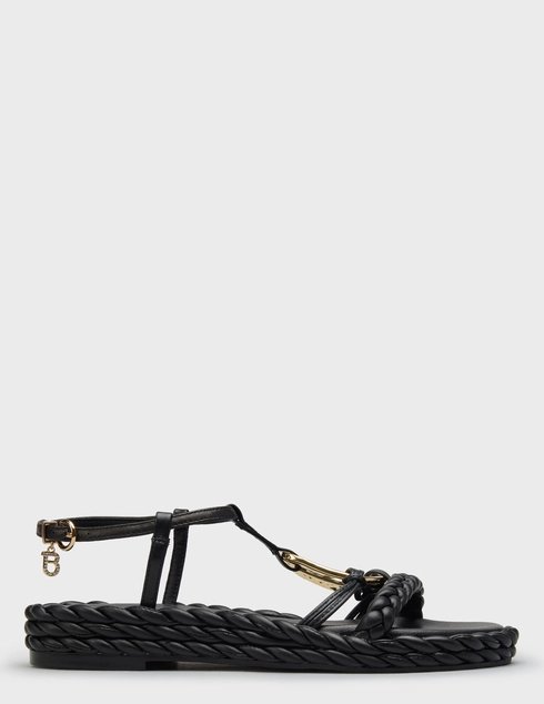 женские черные кожаные Сандалии Tosca Blu SS2629-S293-C99_black - фото-5