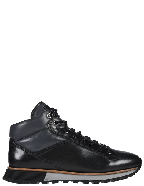 мужские черные кожаные Кроссовки Fabi FU9651BM-21068_black - фото-5