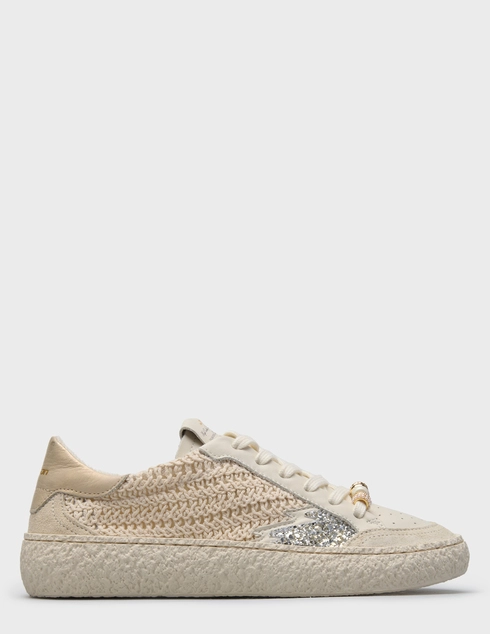 женские бежевые текстильные Кеды Stokton VOLTIO-panna-glitter_beige - фото-5