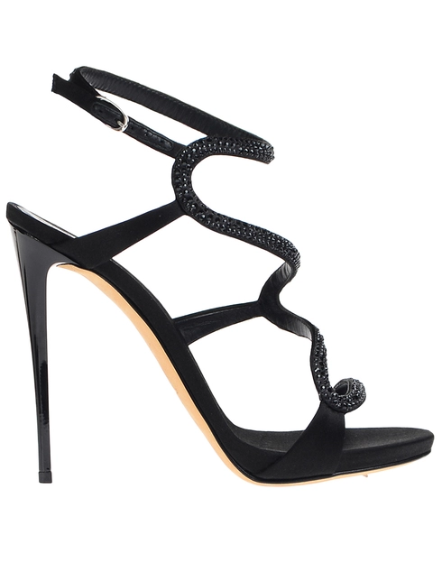 женские черные Босоножки Giuseppe Zanotti 20277_black - фото-2