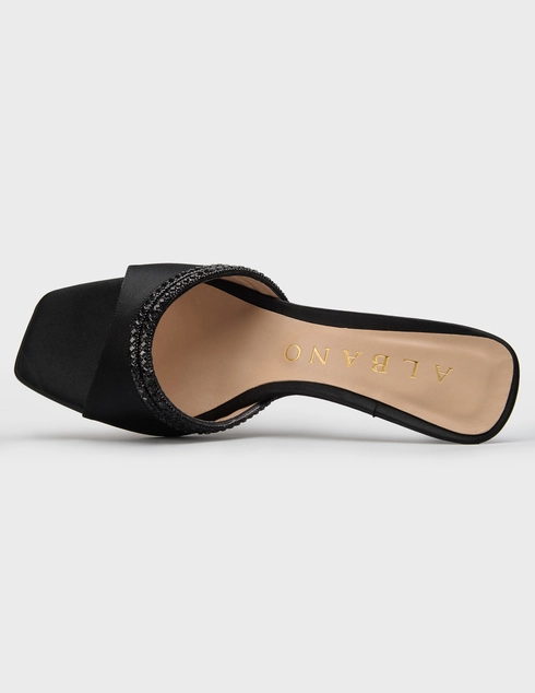 черные женские Шлепанцы Albano 5624-silk-strass_black 11806 грн