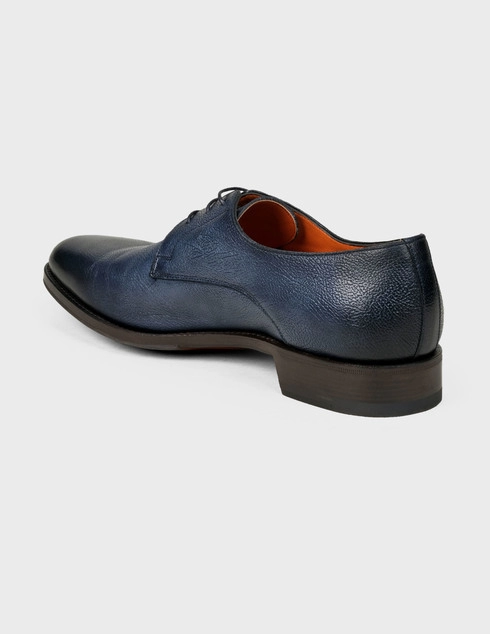 мужские синие Дерби Santoni Sant-MCKE14303UJ1IGHMU48-blue - фото-2