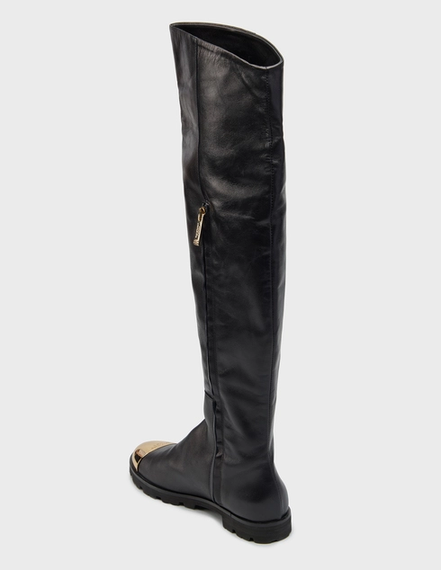 женские черные Ботфорты Baldinini 648315_black - фото-2