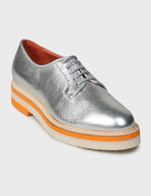 серебряные Дерби Santoni WUSS57980QARROGMD50-silver