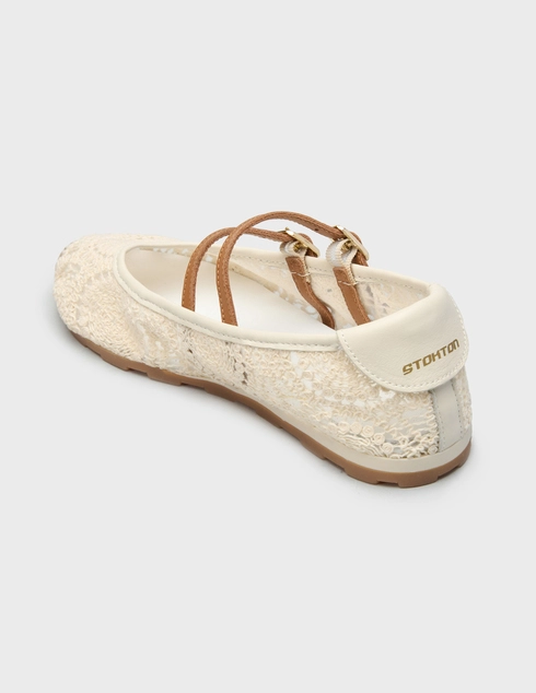 женские белые Балетки Stokton grace_white - фото-2