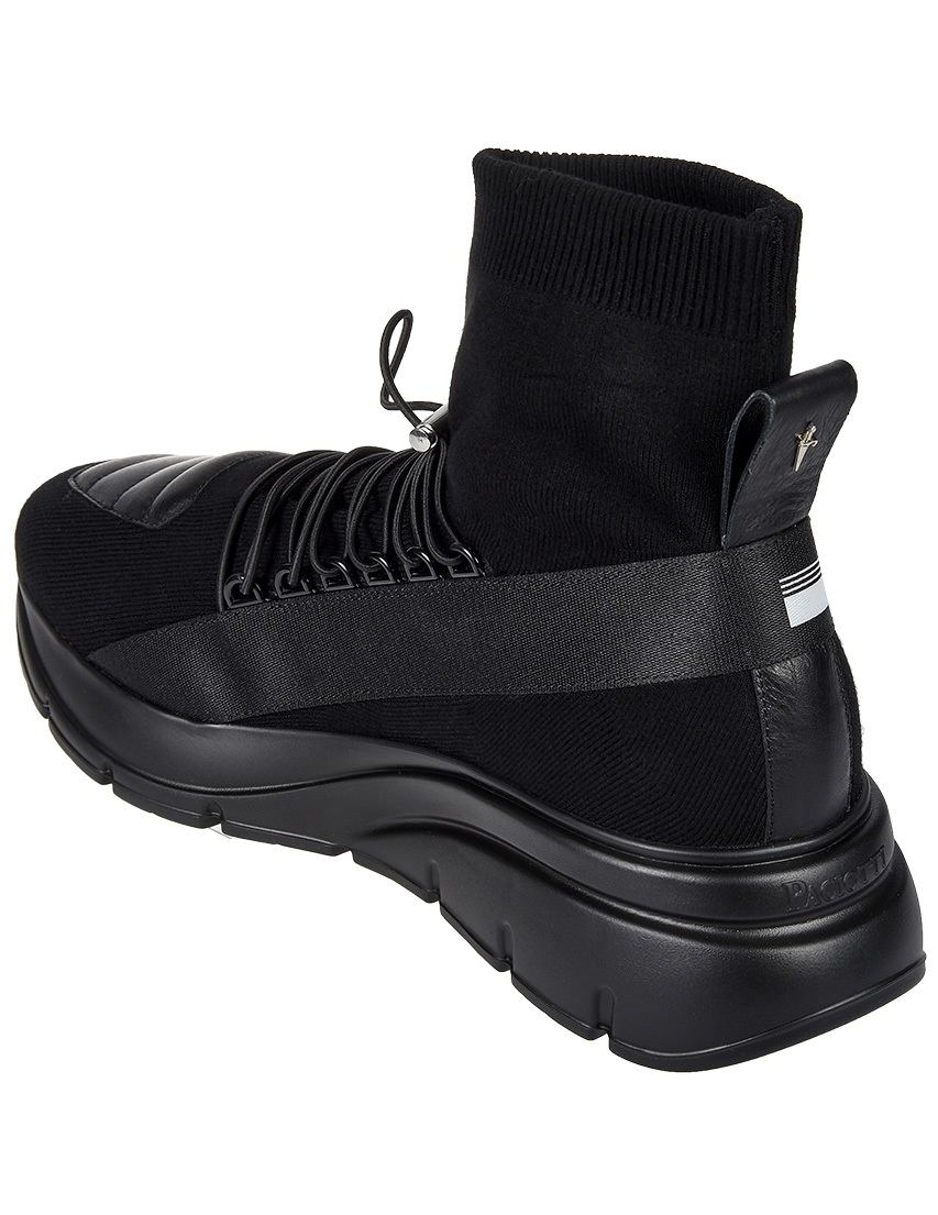 мужские черные Кроссовки 4US Cesare Paciotti PU10SZ-black - фото-2